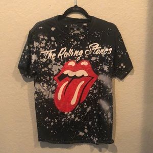 The Rolling Stones bleach splatter tee